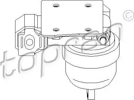 Topran 107963 - Подушка, підвіска двигуна autocars.com.ua
