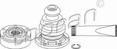 Topran 104 077 - Шарнірний комплект, ШРУС, приводний вал autocars.com.ua
