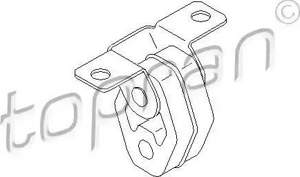 Topran 108 898 - Кронштейн, втулка, система випуску autocars.com.ua