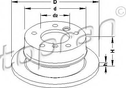 Topran 110 440 - Гальмівний диск autocars.com.ua