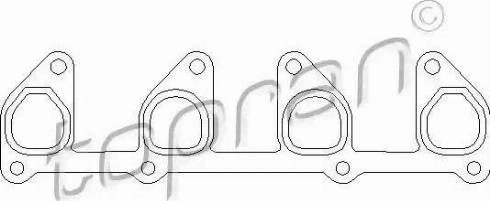 Topran 206 602 - Прокладка, випускний колектор autocars.com.ua