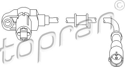 Topran 207 449 - Датчик ABS, частота вращения колеса avtokuzovplus.com.ua