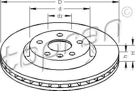 Topran 207 991 - Гальмівний диск autocars.com.ua