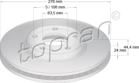 Topran 302 248 - Тормозной диск avtokuzovplus.com.ua