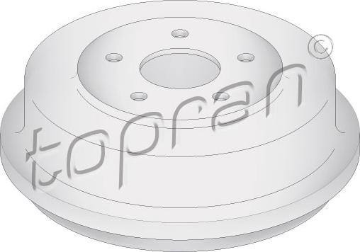 Topran 302 250 - Тормозной барабан avtokuzovplus.com.ua