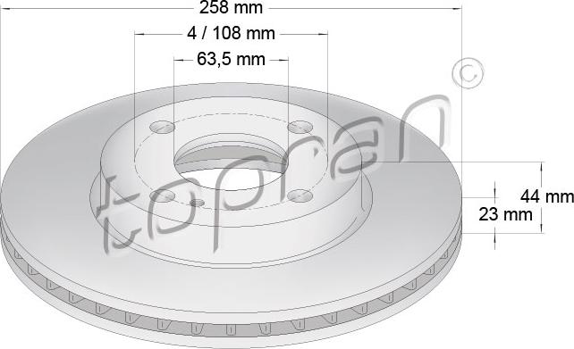 Topran 303 974 - Тормозной диск avtokuzovplus.com.ua