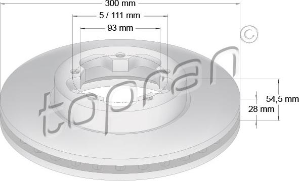 Topran 303 975 - Тормозной диск avtokuzovplus.com.ua