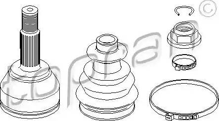 Topran 304 003 - Шарнірний комплект, ШРУС, приводний вал autocars.com.ua