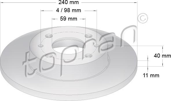 Topran 304 230 - Тормозной диск avtokuzovplus.com.ua