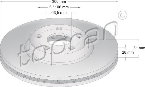 Topran 304 952 - Тормозной диск autodnr.net