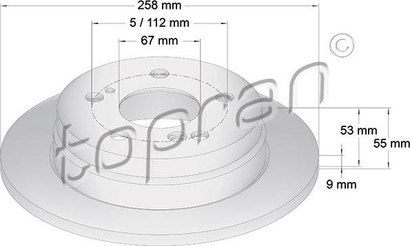 Topran 400 860 - Гальмівний диск autocars.com.ua