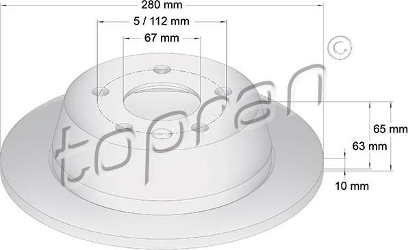 Topran 400 865 - Тормозной диск avtokuzovplus.com.ua