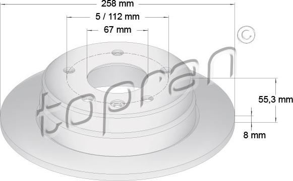 Topran 401 056 - Гальмівний диск autocars.com.ua