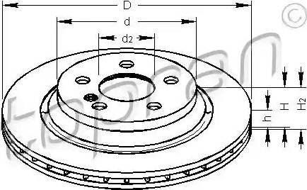 Topran 401 387 - Гальмівний диск autocars.com.ua