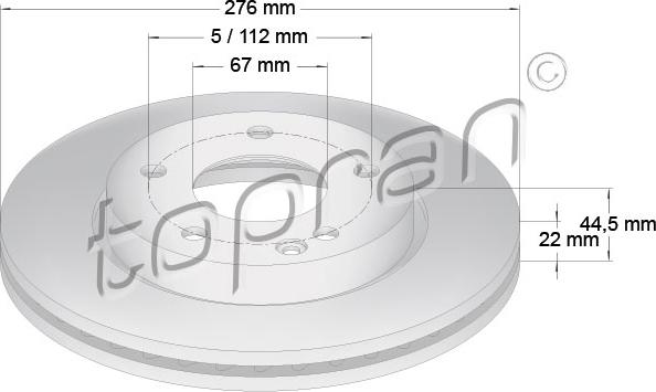 Topran 401 401 - Гальмівний диск autocars.com.ua