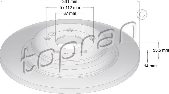 Topran 401 402 - Тормозной диск avtokuzovplus.com.ua