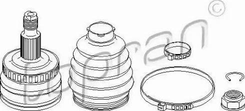 Topran 401 797 - Шарнірний комплект, ШРУС, приводний вал autocars.com.ua