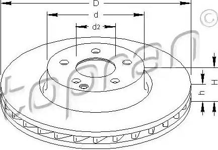 Topran 401 898 - Гальмівний диск autocars.com.ua