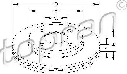 Topran 407 958 - Гальмівний диск autocars.com.ua