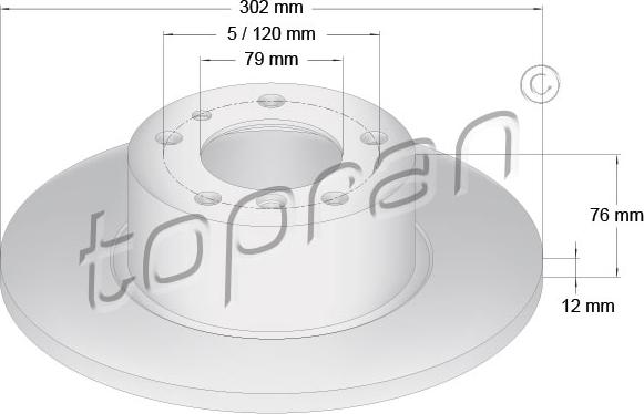 Topran 500 561 - Тормозной диск avtokuzovplus.com.ua