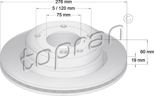 Topran 500 577 - Тормозной диск avtokuzovplus.com.ua