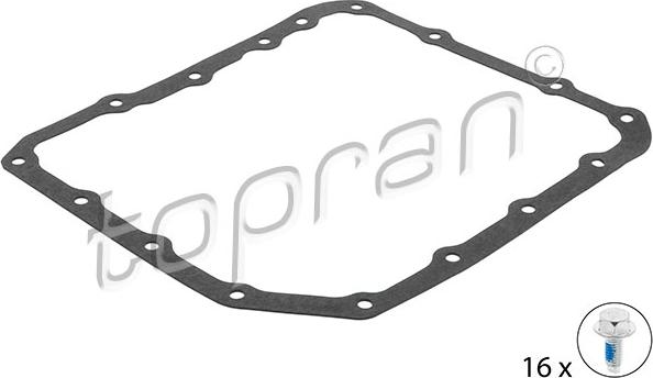 Topran 500 784 - Прокладка, масляний піддон автоматичної коробки передач autocars.com.ua