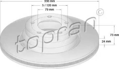 Topran 500 946 - Гальмівний диск autocars.com.ua