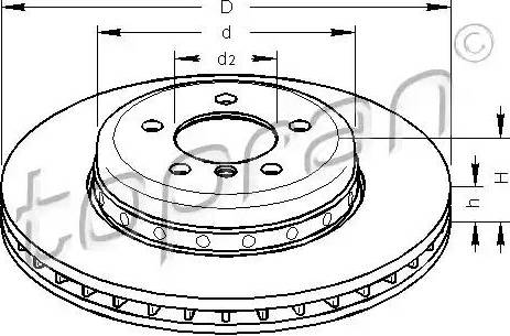 Topran 501 189 - Гальмівний диск autocars.com.ua