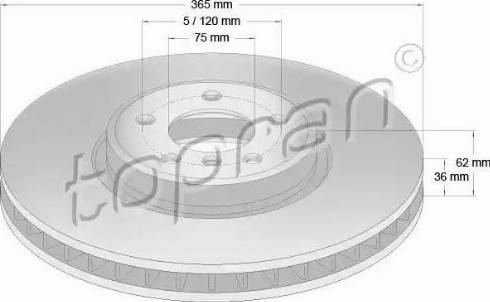 Topran 502 228 - Гальмівний диск autocars.com.ua