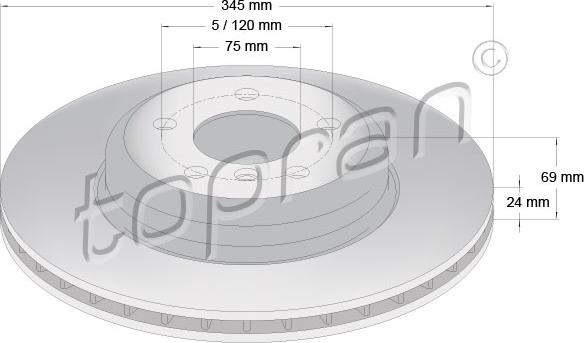 Topran 502 241 - Тормозной диск avtokuzovplus.com.ua