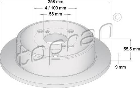 Topran 600 604 - Гальмівний диск autocars.com.ua