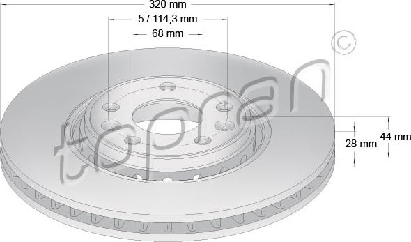 Topran 631 151 - Тормозной диск avtokuzovplus.com.ua