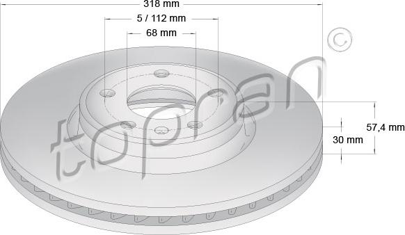 Topran 631 152 - Тормозной диск avtokuzovplus.com.ua