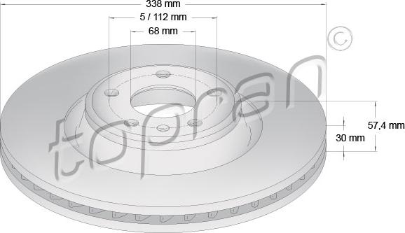 Topran 631 153 - Гальмівний диск autocars.com.ua