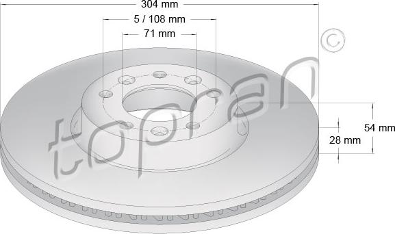 Topran 631 155 - Тормозной диск avtokuzovplus.com.ua