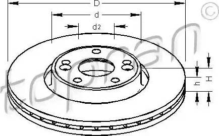 Topran 700 645 - Гальмівний диск autocars.com.ua