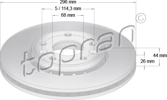 Topran 700 802 - Тормозной диск avtokuzovplus.com.ua