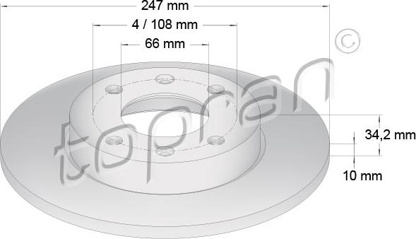 Topran 720 239 - Тормозной диск avtokuzovplus.com.ua