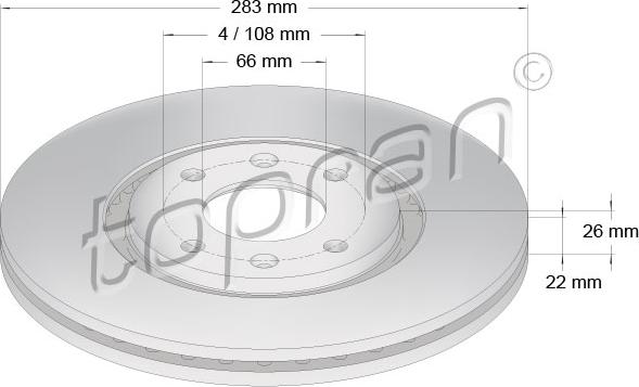 Topran 720 245 - Тормозной диск autodnr.net