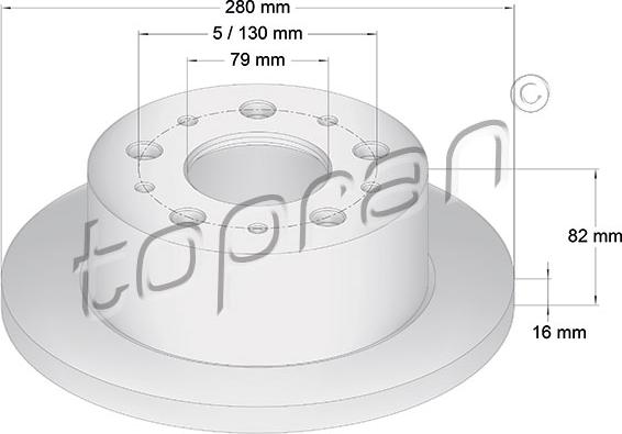 Topran 721 184 - Тормозной диск avtokuzovplus.com.ua