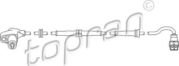 Topran 721 605 - Датчик ABS, частота обертання колеса autocars.com.ua
