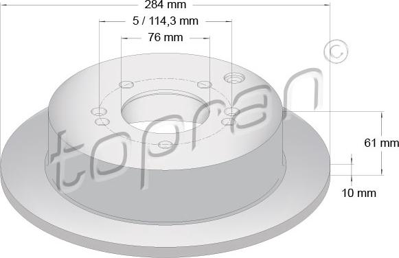 Topran 820 378 - Гальмівний диск autocars.com.ua