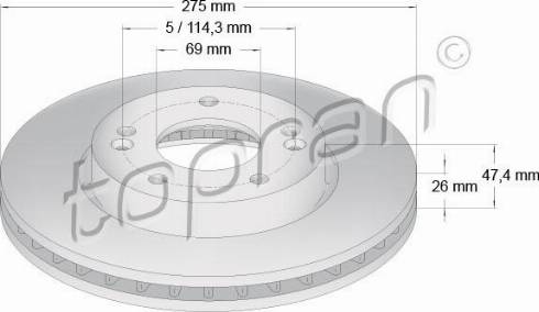 Topran 821 172 - Тормозной диск autodnr.net