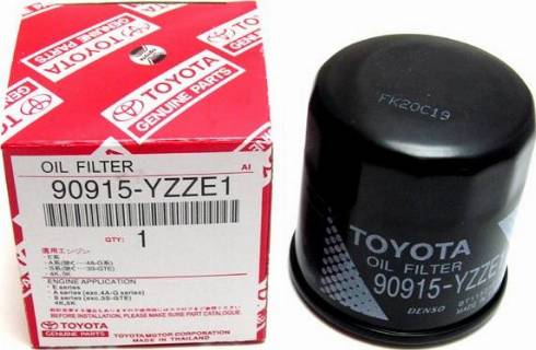 TOYOTA 90915YZZE1 - Фільтр оливний Toyota 1.0-1.3-1.5-1.6 16 03- autocars.com.ua