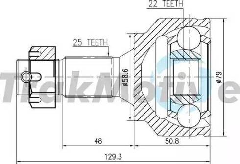 TrakMotive 40-0340 - Шарнірний комплект, ШРУС, приводний вал autocars.com.ua