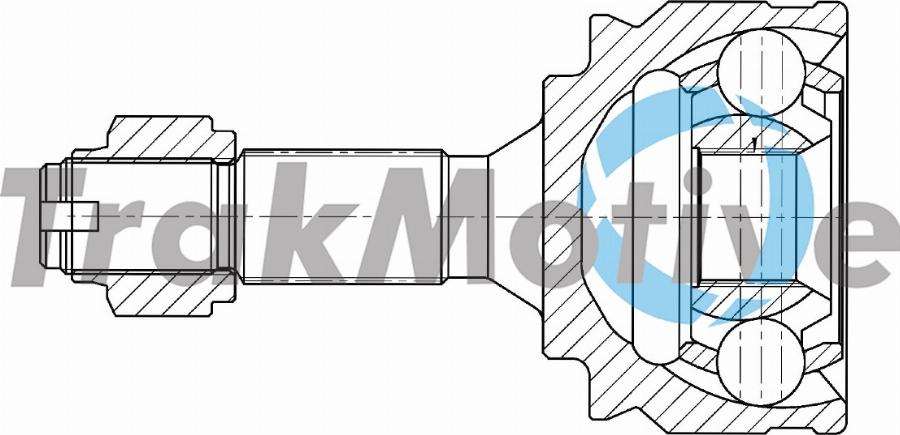 TrakMotive 40-0983 - Шарнірний комплект, ШРУС, приводний вал autocars.com.ua