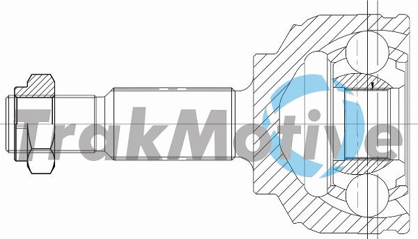 TrakMotive 40-1008 - Шарнірний комплект, ШРУС, приводний вал autocars.com.ua