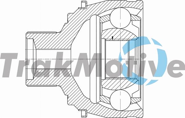 TrakMotive 40-1038 - Шарнірний комплект, ШРУС, приводний вал autocars.com.ua
