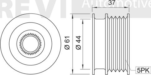 Trevi Automotive AP1013 - Ремінний шків, генератор autocars.com.ua