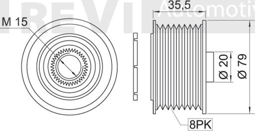 Trevi Automotive AP1059 - Шкив генератора, муфта autodnr.net